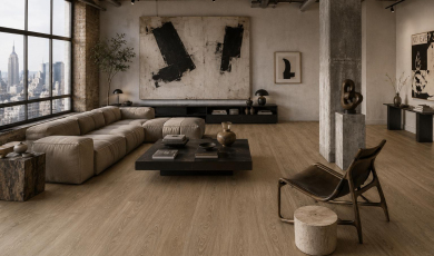 Ривьера: Керамопаркет, который оживляет древесные текстуры в духе нью-йоркского лофта и индустриального шика